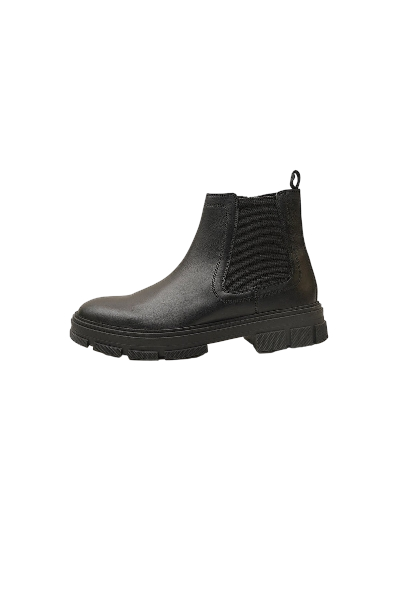 LEATHER PLATFORM BOOTS