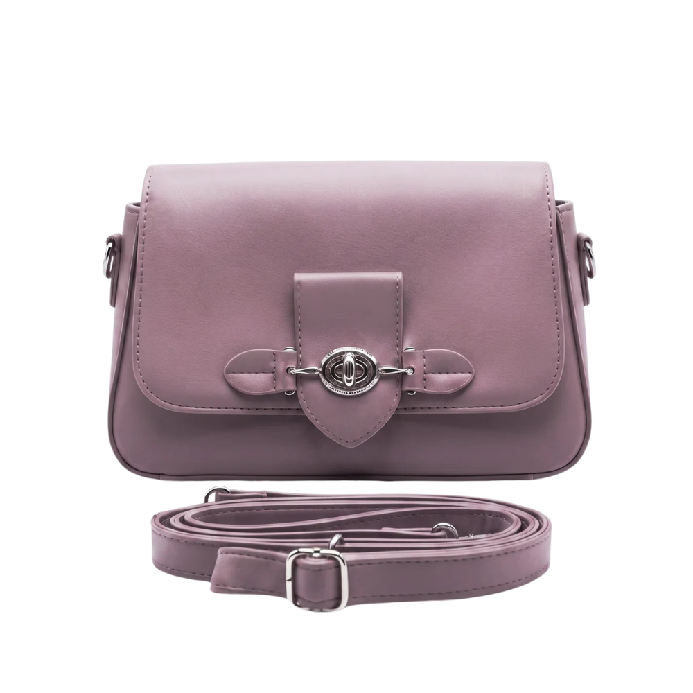 Elegant Blush Pink Flap Shoulder Bag - Image 2