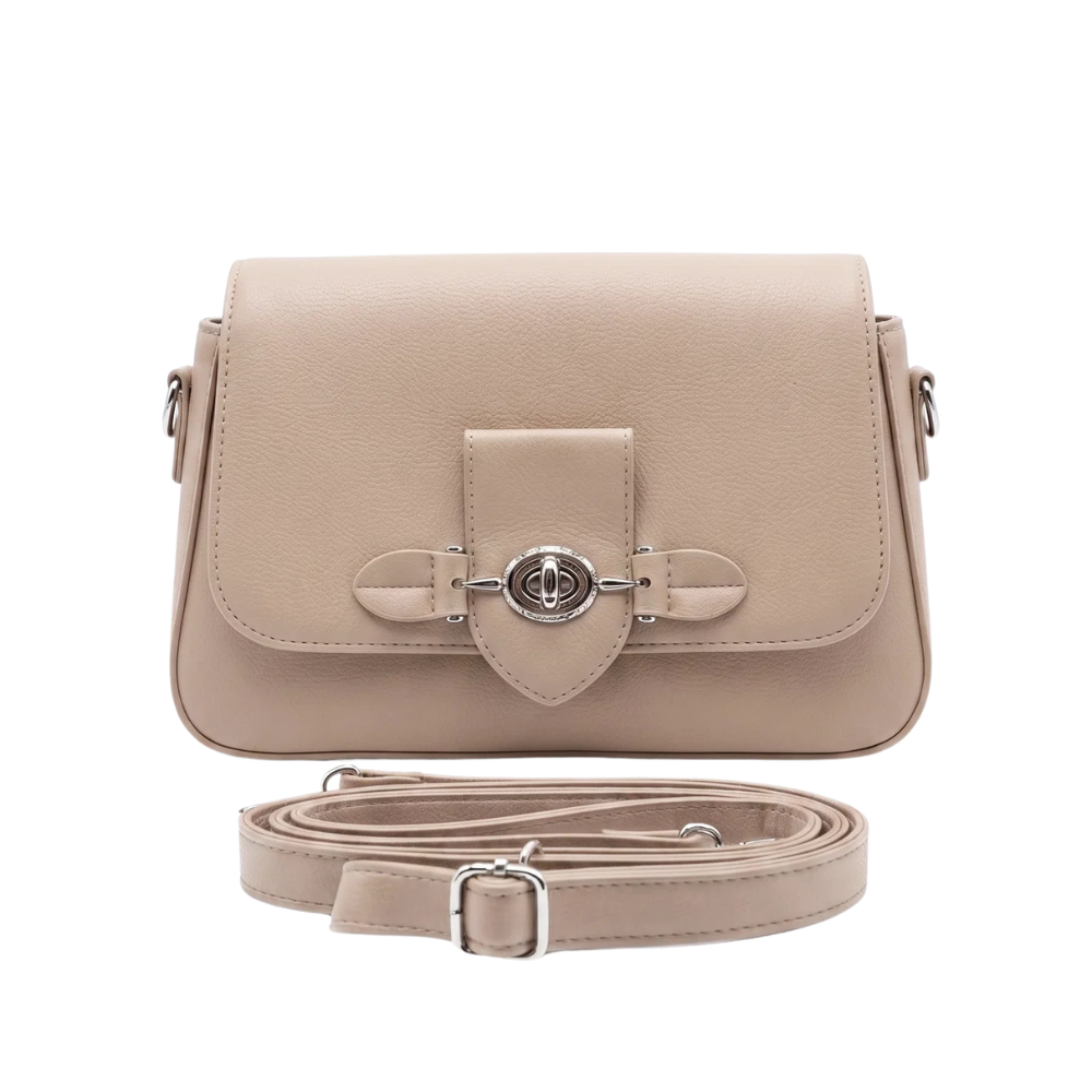 Classic Beige Flap Shoulder Bag - Image 2